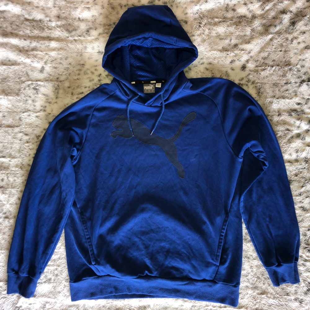Puma Pullover Hoodie Blue and Black Mens Size Medium